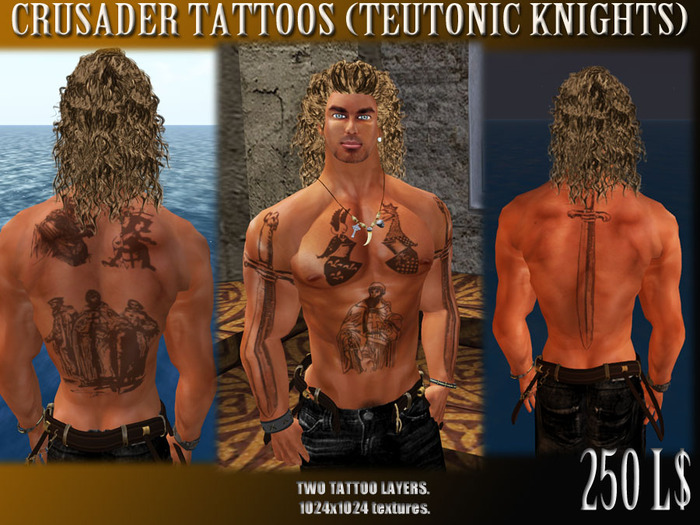 Second Life Marketplace - Crusader Tattoos (teutonic knights)